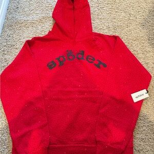 Sp5der Red VVS Hoodie